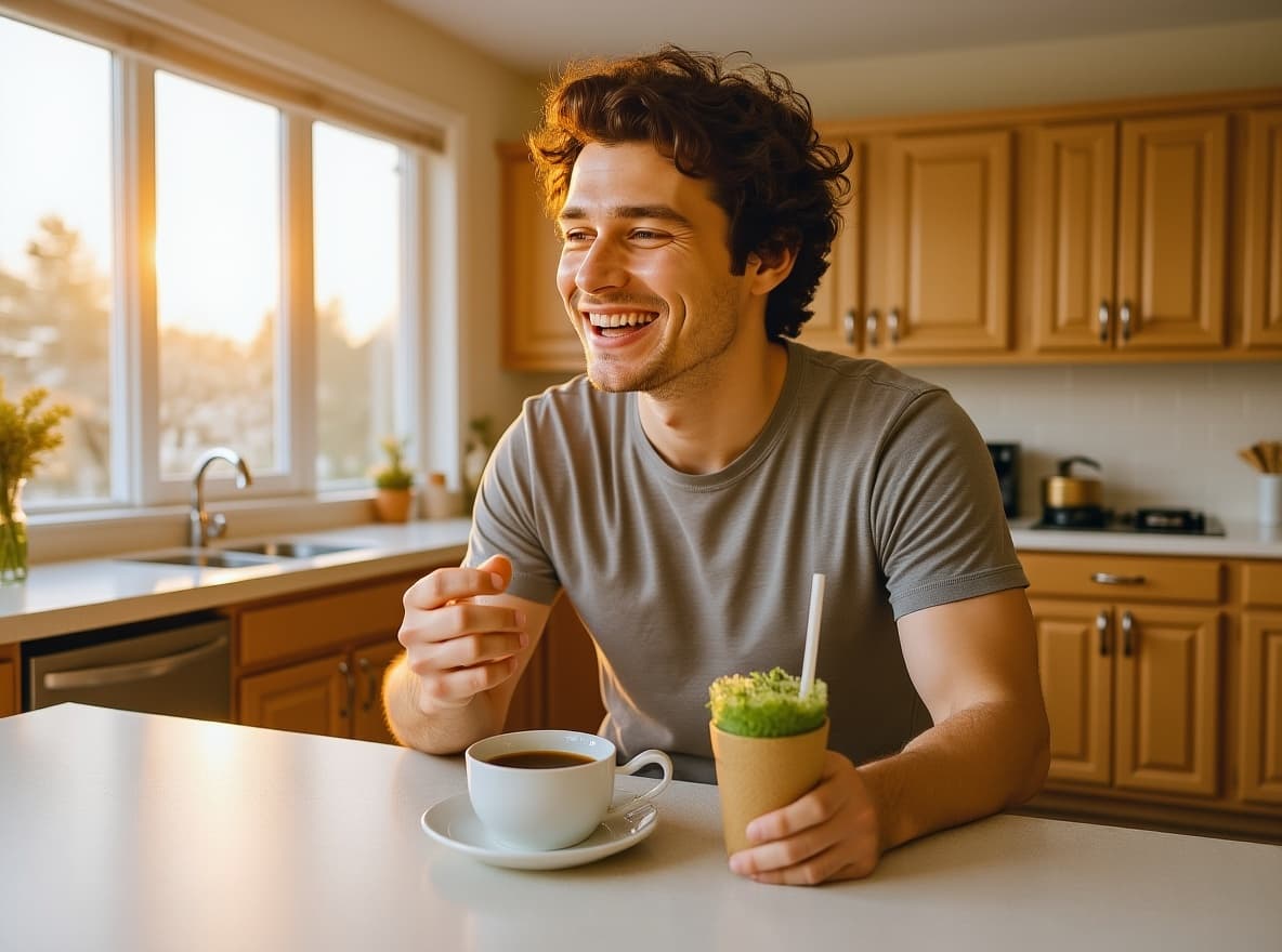 Active, energetic person looking fresh and ready the morning after using Lively
